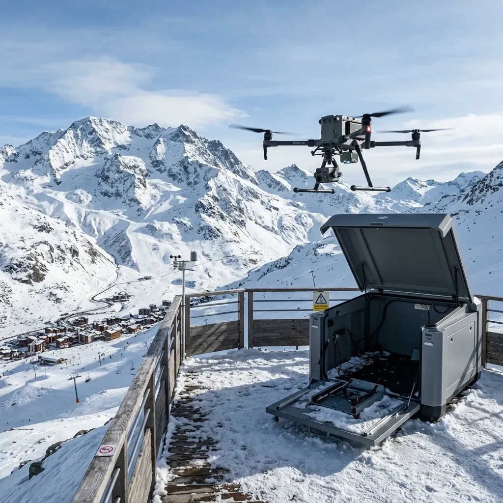 DJI Dock 3 lawine-reddingsoperatie