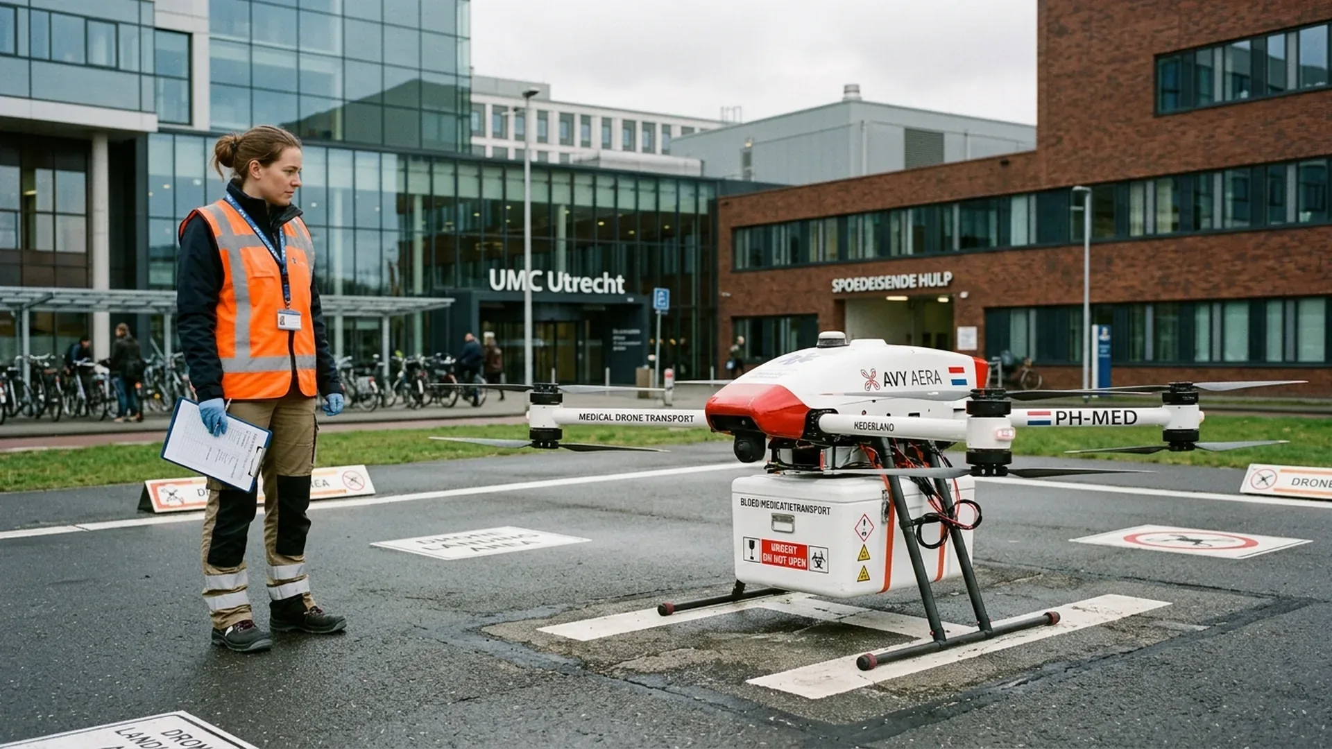 Medische dronevluchten tussen Isala Meppel en Isala Zwolle