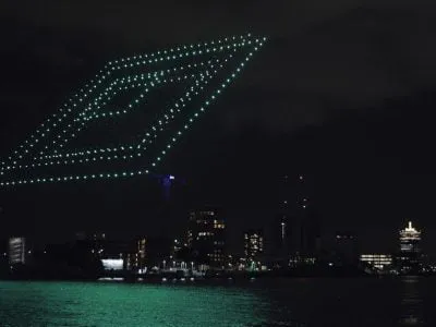 Spotify drone show Amsterdam Dance Event